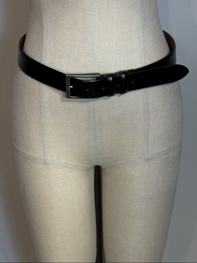 Joseph Aboud Black Leather Belt Size 32 NWT